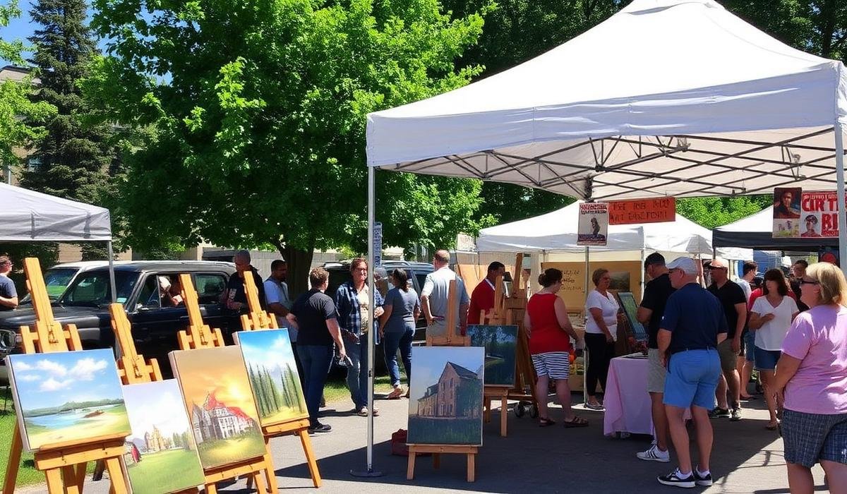 Outdoor art fair tent