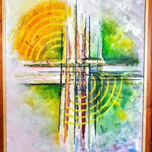 Abstract Holy Cross 18X24
