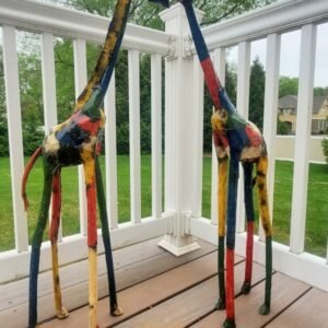 A Pair of Metal Giraffes