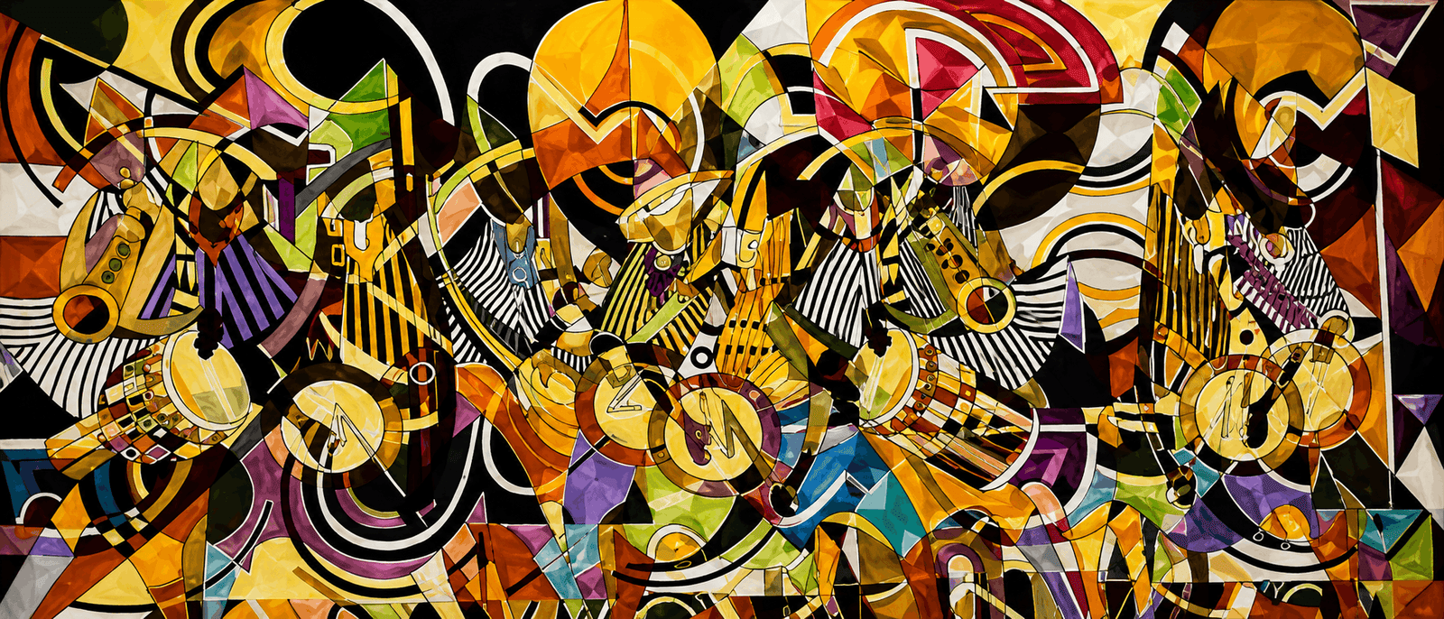 Contemporary African art gallery interior