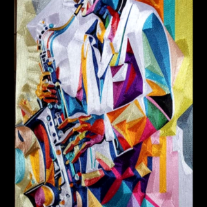 Framed Black Sax
